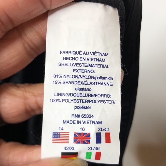 NWT Reebok Women's Solid Zip-Pocket Bikini Bottom Black SIZE 14 PLUS SIZE - Picture 6 of 9